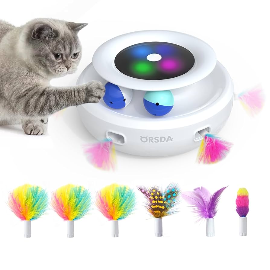 Amazon | ORSDA 猫おもちゃ電動 猫じゃらし自動 猫ボール 2in1